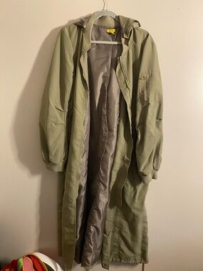 Daisy Olive Full Length Lightweight Rain Jacket XL
